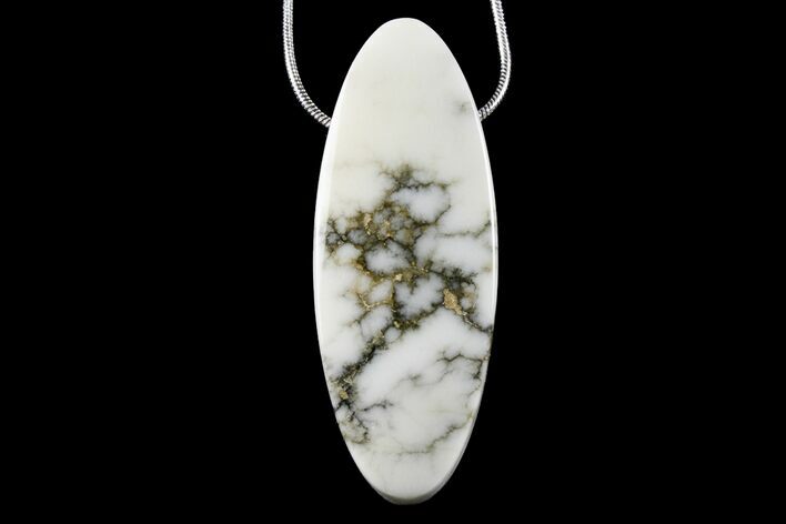 Howlite Pendant with Snake Chain Necklace #171071